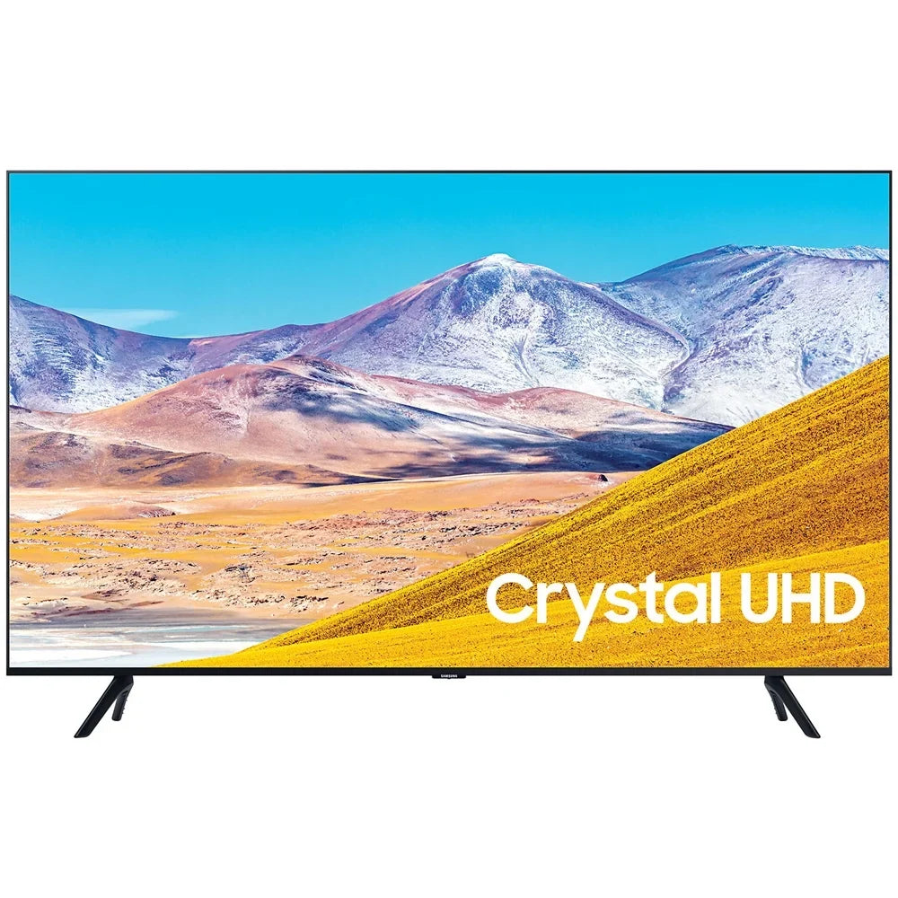 Samsung 85-inch  4K Ultra  Smart   (2020 Model) Crystal Processing 4K Bundle with TaskRabbit Installation Services + Deco Gear Wall Mount +  Cables + Surge Adapter