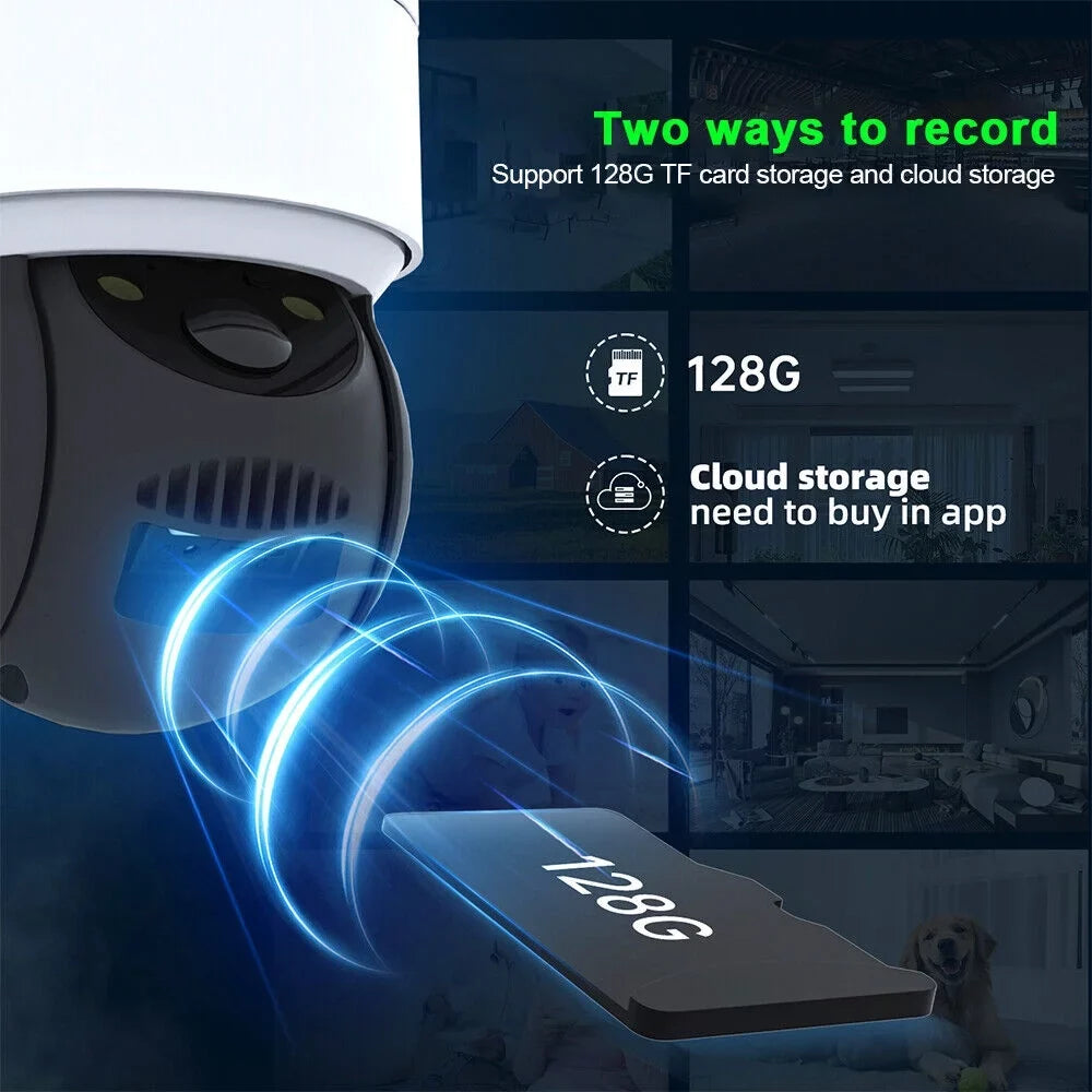 Solar Security Cameras Wireless Outdoor, 2K WiFi 360  Camera, Solar Powered Security Cameras with Spotlight & Siren,  Motion Detection, Color Night Vision, 2 Way Audio, 15000mAh Battery, Beisu