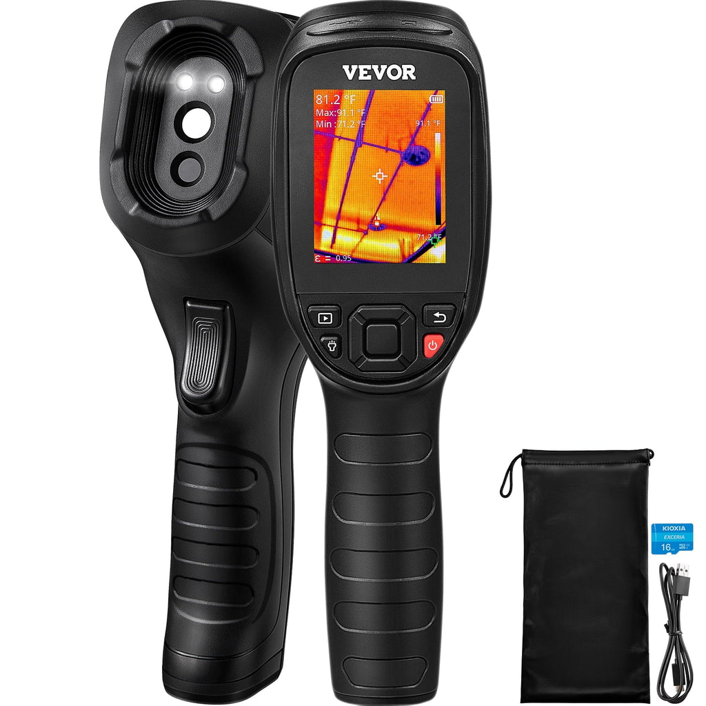 Thermal Imaging Camera, 240x180  Resolution (43200 Pixels), 20Hz Refresh Rate Infrared Camera with -4℉~662℉ Temperature Range, 16G Built-in  Card, and Rechargeable Li-ion Battery