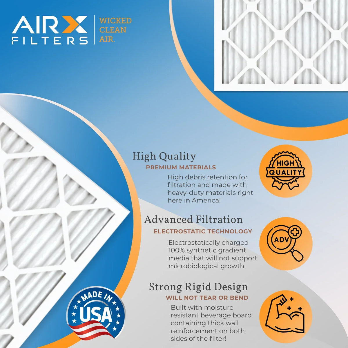 16x20x1 Air Filter  13 Rating, 12 Pack of Furnace Filters Comparable to  1500 - 2200 &  9 - Made in  by     .