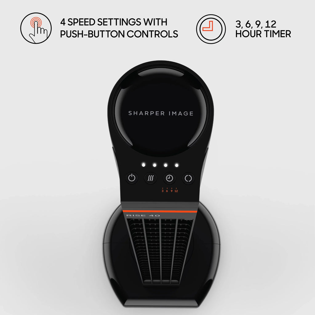 Sharper Image  40 Oscillating Tower Fan with 4 Speeds and Remote Control
