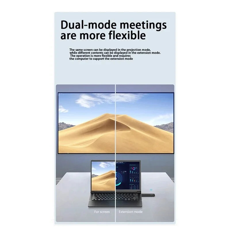 Conference Wireless Video Screen Projector Video Transmitter Receiver Display Adapter 1080P  Laptop Screen Projector