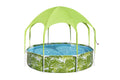 8 ft. x 20 in. Round Above Ground Pool Set With Pool Shade