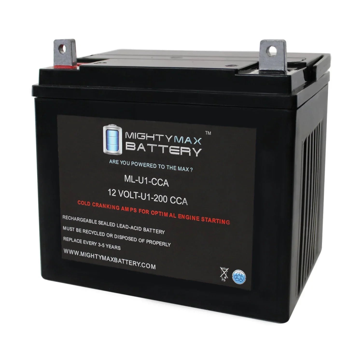 '- 12V 200CCA Battery for Bobcat Textron  Walk Behind Mower