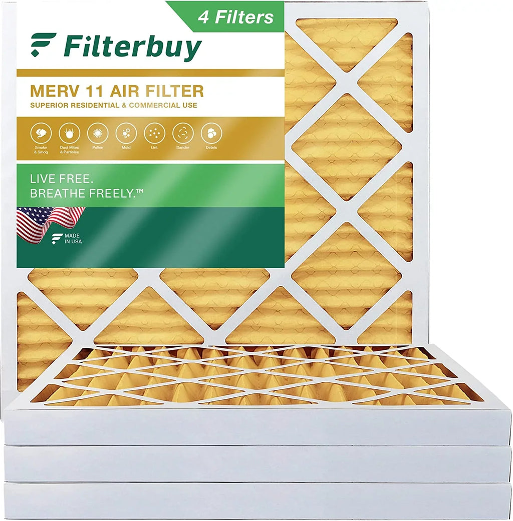 Filterbuy 24x24x2  11 Pleated   Furnace Air Filters (4-Pack)