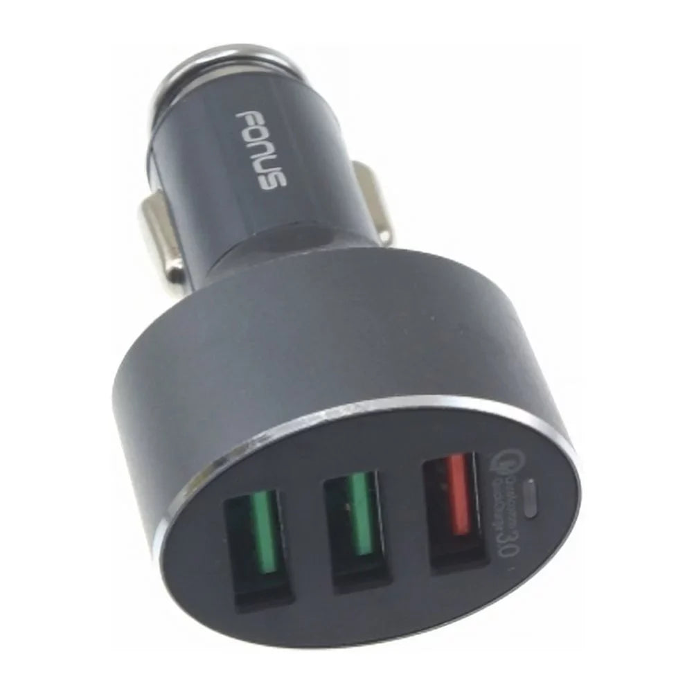 Type- Coiled  Cable w 3-Port  42W Quick Car Charger  for Samsung Galaxy Note 10 Plus Fold    A10e - Sonim   - Sony Xperia 5 10 Plus 1 - Xiaomi Redmi Note 7, Mi Mix 2 9T