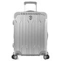 Heys Xtrak 21-Inch Lightweight,  Combination Lock, Expandable, Telescopic Handle System Carry-On Luggage with Spinner Wheels Silver