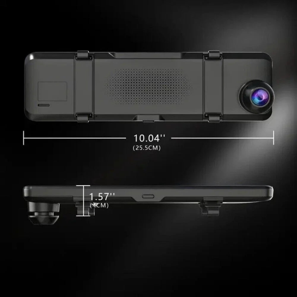 Dual Dash Cam 4K   11"  Rearview Mirror Car  Camera Front Rear Video Recorder