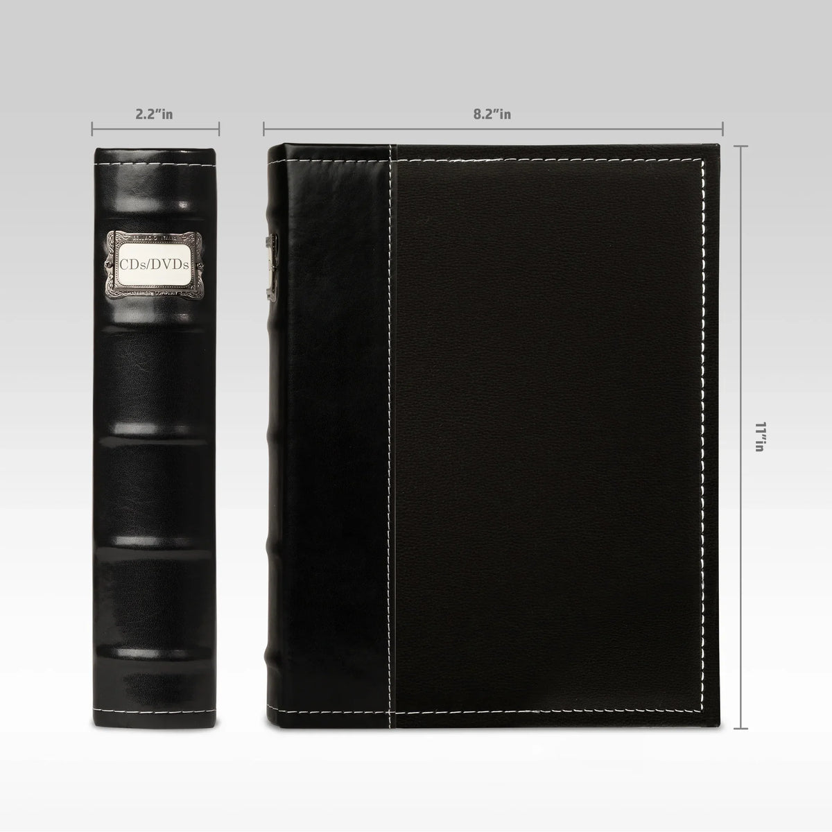 Bellagio-Italia / Storage Binder - Black - Leather - 144-Disc Capacity - Storage Organizer for DVDs, CDs, Blu Rays, & Video Games - Acid-Free Binder Organizer Sheets - 3 Pack
