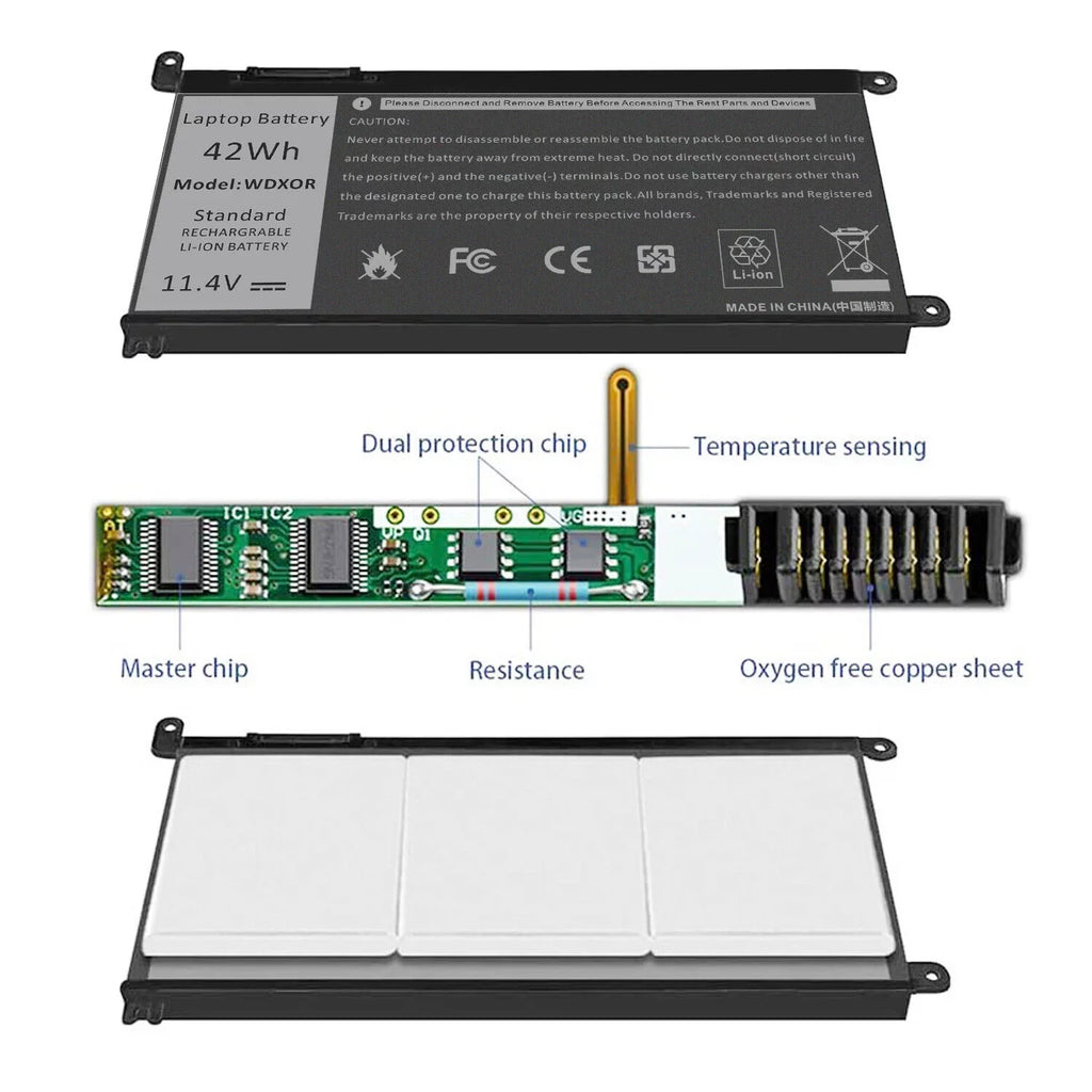 3-Cell 42Wh   Battery for Dell Latitude 3180 3190 3300 3379 3380 3390