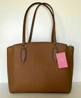 Kate Spade Monet Large 3-Compartment Brown Leather Tote   $399