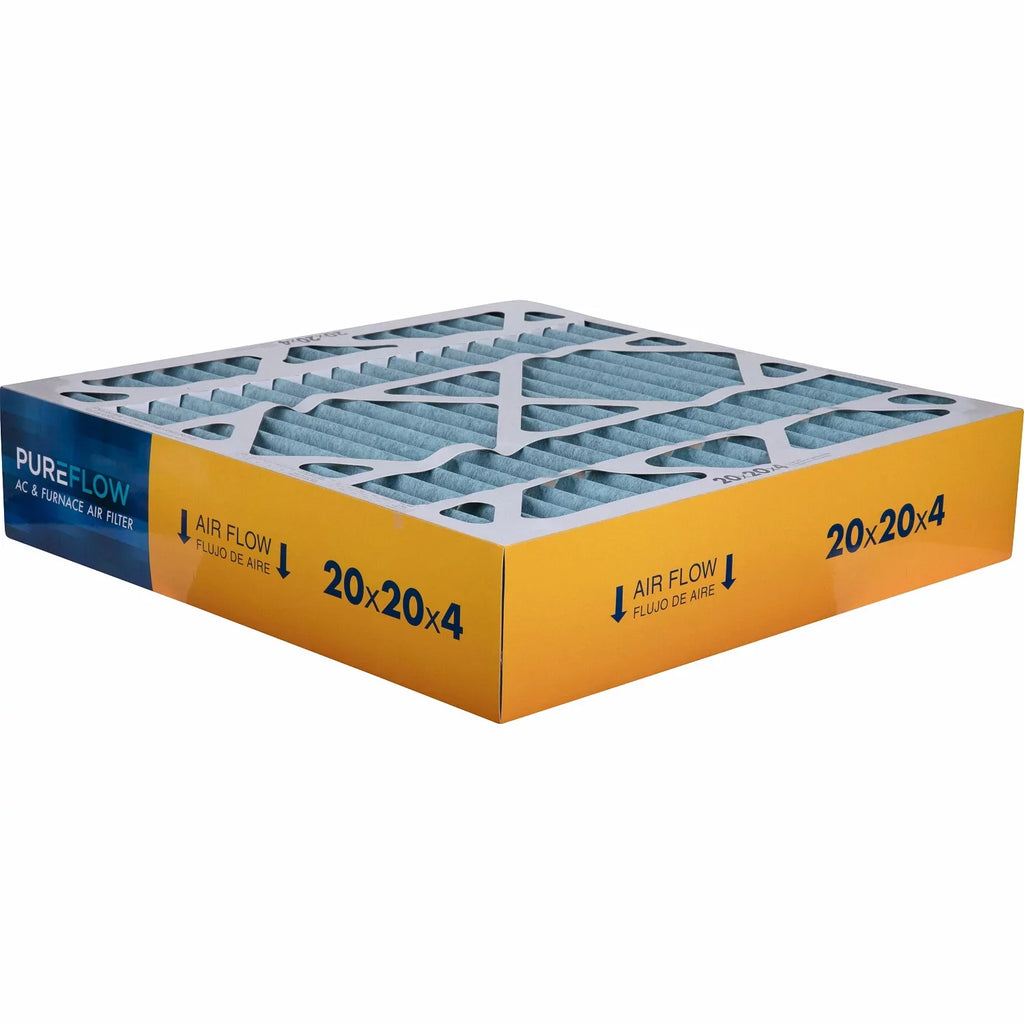 PureFlow , Home Furnace Air Filter 20x20x4, with 4 Layers of Advanced Filtration Technology, -13 Pack-of-2