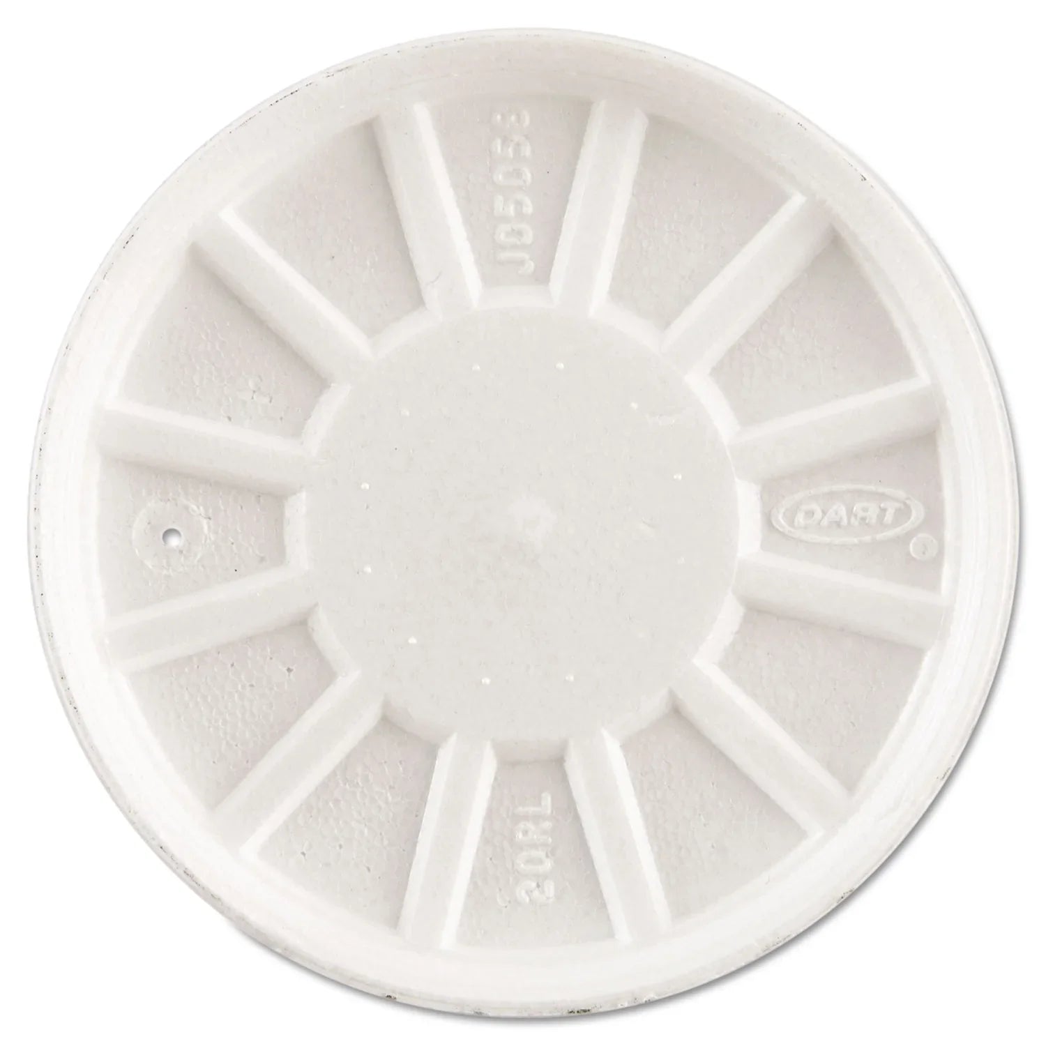 Dart  Vented Foam Lids Fits 6 to 32 oz Cups, White - Case of 5