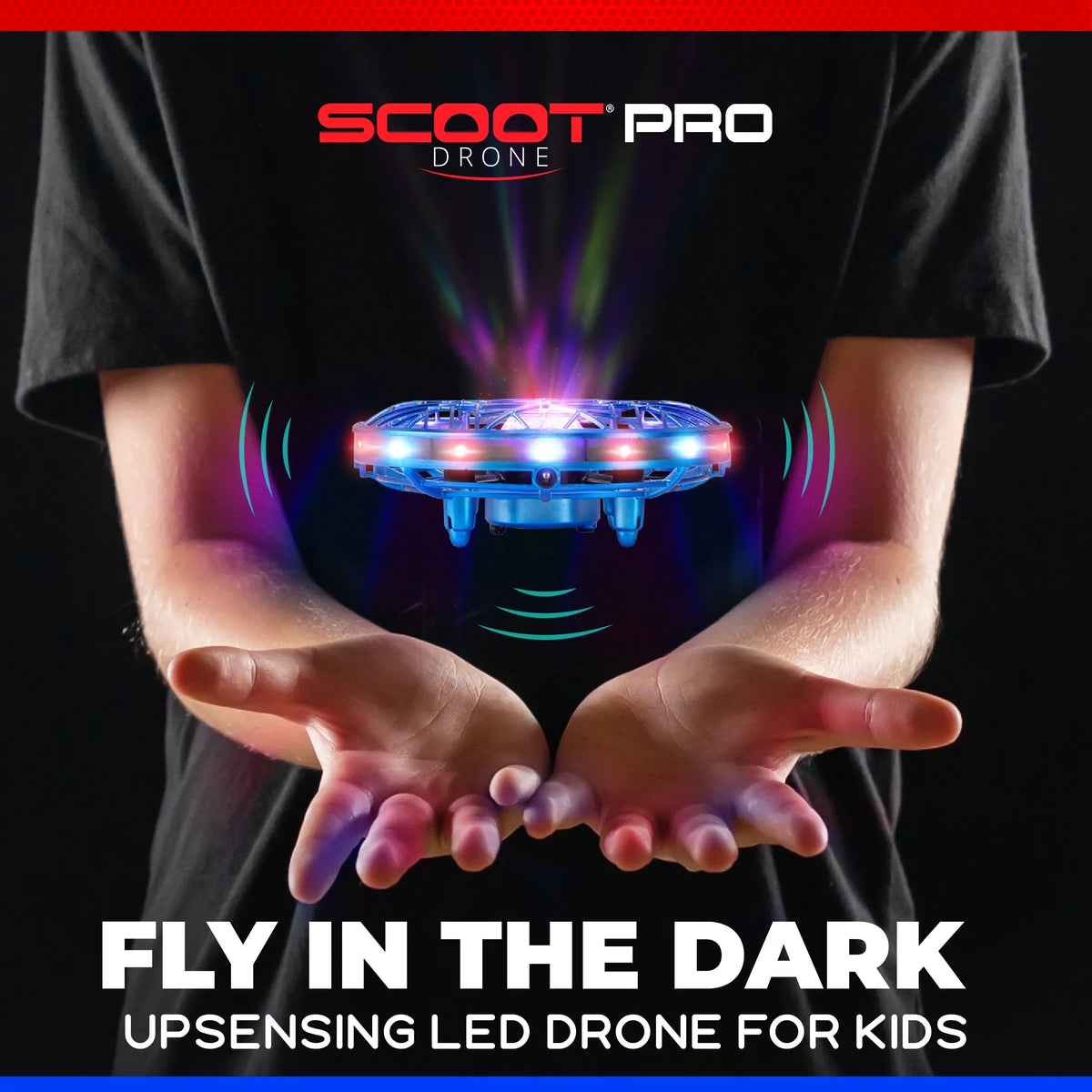 Force1 Scoot Pro Aerial Drone Hand Controlled Mini Drone with Projector  Light (Blue)