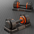 Adjustable 25lbs Dumbbell Set 5-in-1 - Anti-Slip Metal Handle for Full Body Home Gym Workouts