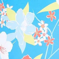 Women's Blue Floral Removable Cups Deep  Neck Tie She Just Shines One Piece Swimsuit