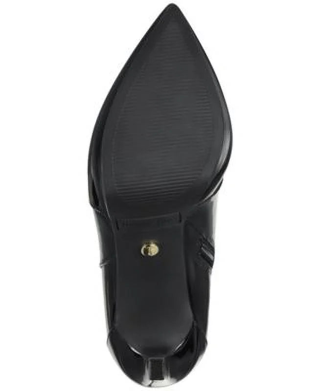 Womens Black 3/4" Platform Comfort Trixi Pointy Toe Stiletto Zip-Up Dress Boots 5.5