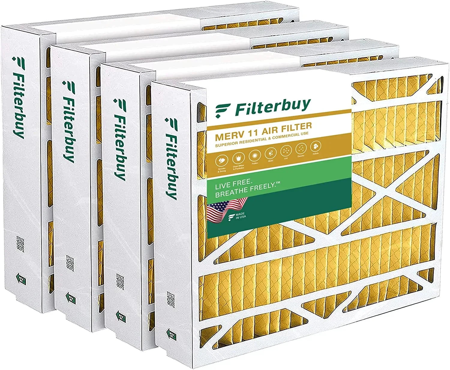 Filterbuy 20x21x5  11 Pleated   Furnace Air Filters for Lennox  / -23 (4-Pack)