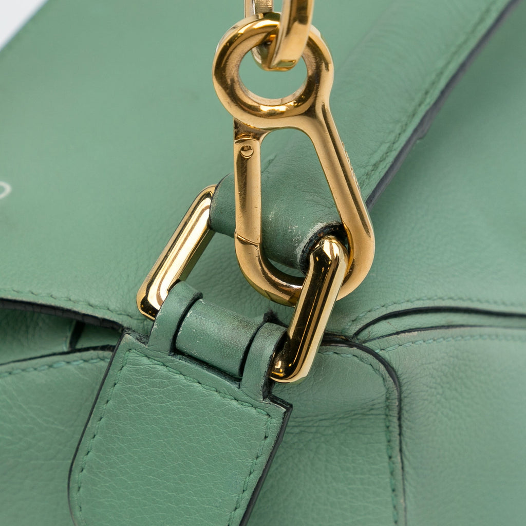 Pre-Owned Authenticated  Medium Puzzle Satchel Calf Leather Green Unisex (Good)