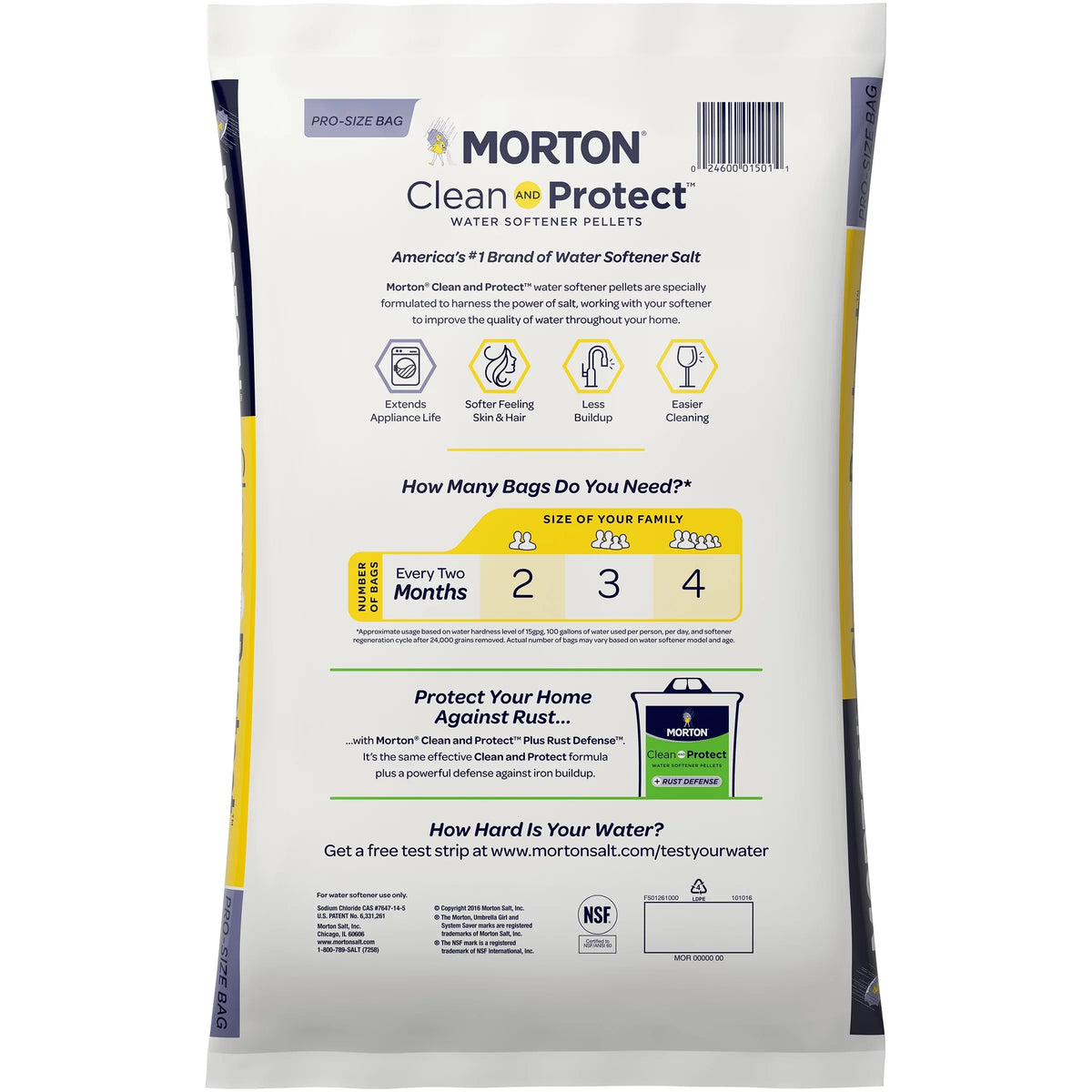Morton® Clean and Protect™ Water Softener Pellets 50 lb Bag