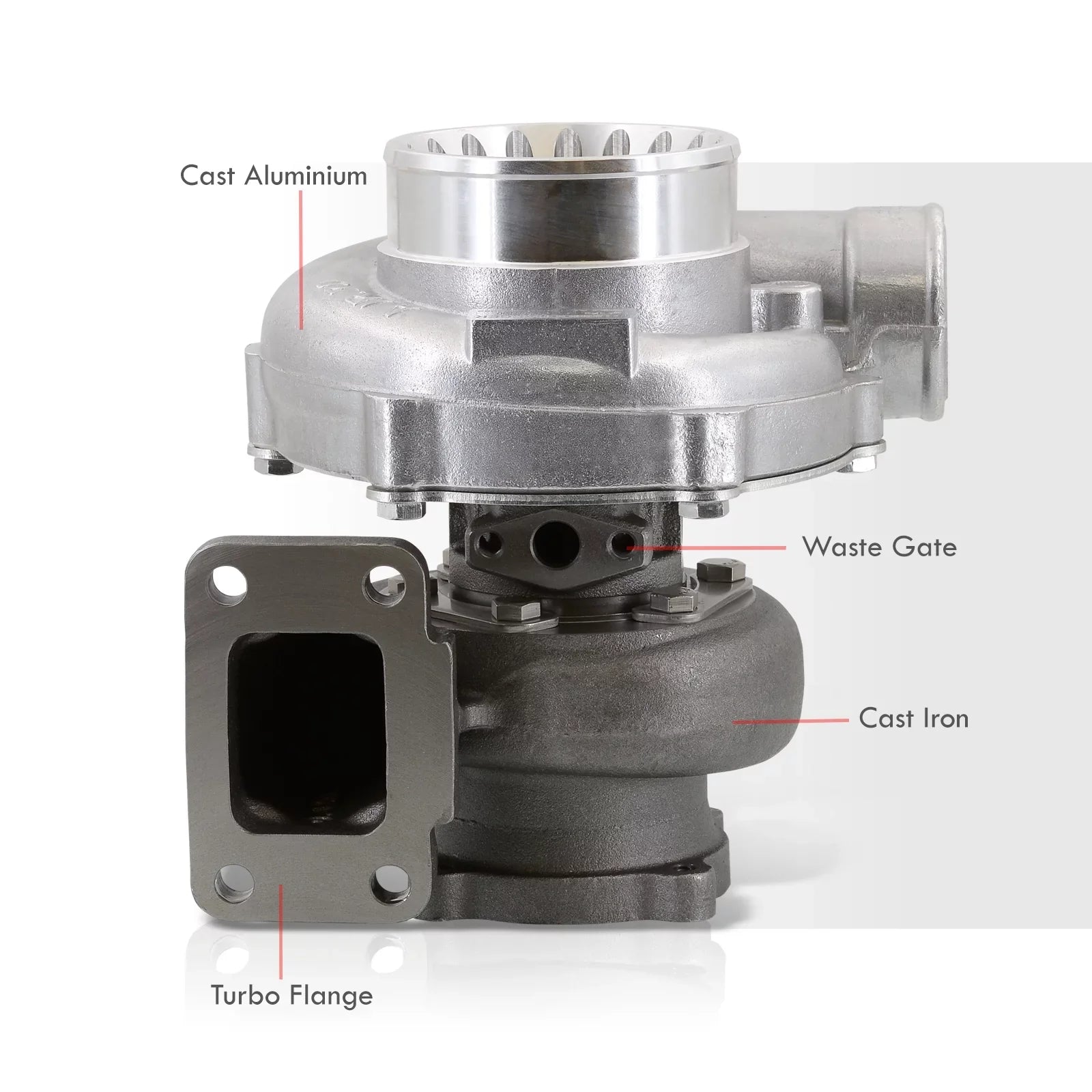 Distributors     Turbocharger Water & Oil Cooled 0.70  Compressor 0.82 / Turbine  4-Bolt Flange Turbo Charger Boost Anti-Surge Compatible/Replacement For Universal Car